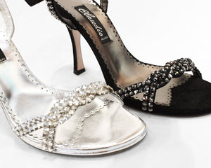 Ankle bracelet Crystal sandal - Claudio Milano Couture 