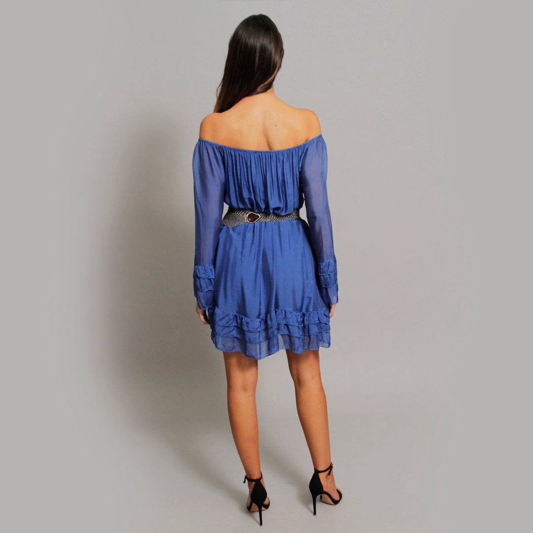 The Silk Ruffles Dress - Claudio Milano Couture 