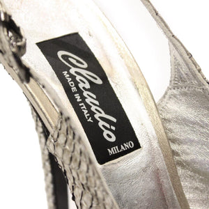 Phyton peep toe sandal - Claudio Milano Couture 
