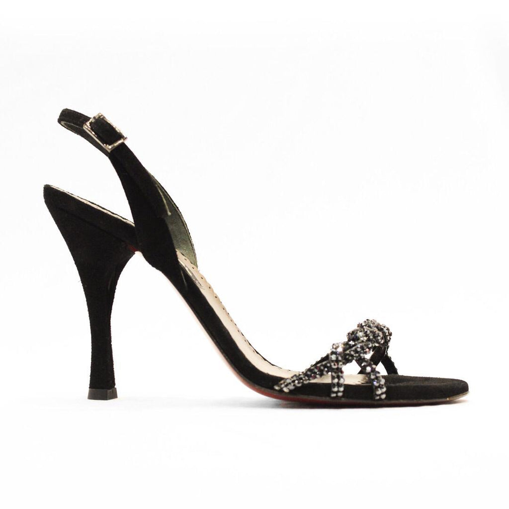 Sling back twisted strap sandal - Claudio Milano Couture 